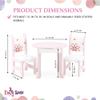 18 Inch Doll Dining Table and 2 Chairs Set Floral Emily Rose Wooden 18' Doll Furniture Dolls NOT Included Fits American Girl Our Generation view 4