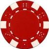 50 Clay Composite Dice Striped 11.5-Gram Poker Chips (RED)