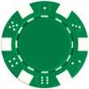 50 Clay Composite Dice Striped 11.5-Gram Poker Chips (GREEN)