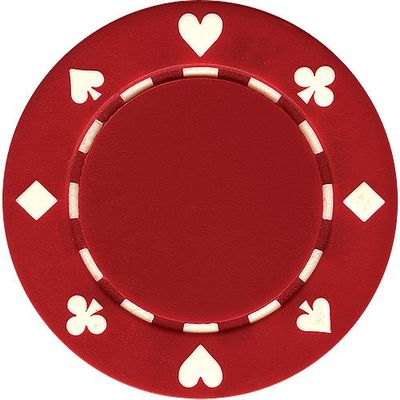 50 Clay Composite Suited 11.5-Gram Poker Chips (RED)