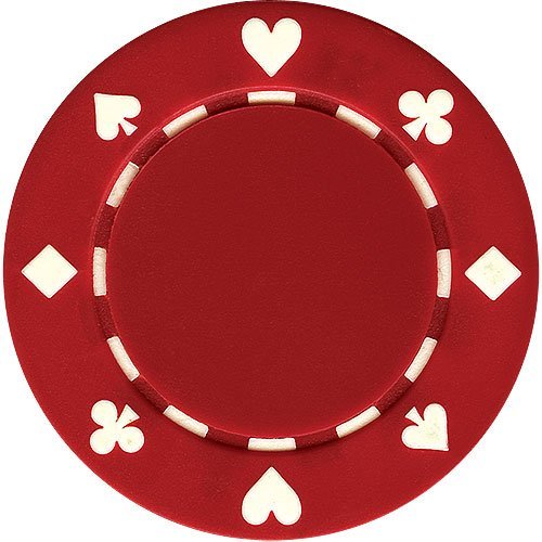 50 Clay Composite Suited 11.5-Gram Poker Chips (RED)