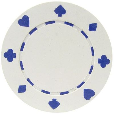 50 Clay Composite Suited 11.5-Gram Poker Chips (WHITE)
