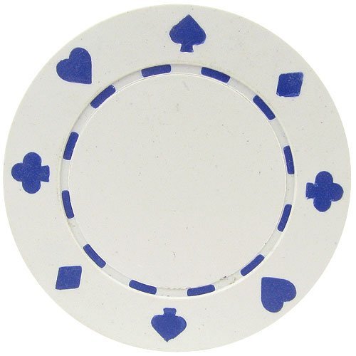 50 Clay Composite Suited 11.5-Gram Poker Chips (WHITE)
