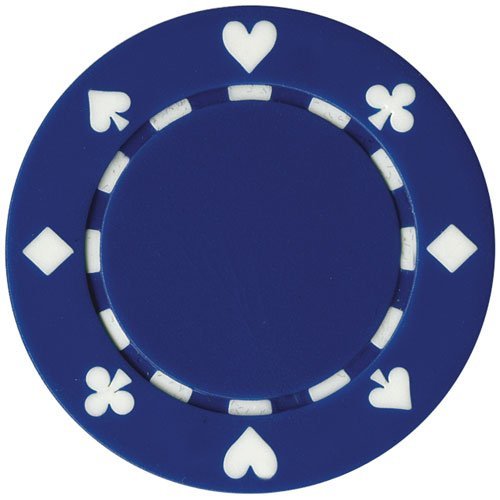 50 Clay Composite Suited 11.5-Gram Poker Chips (BLUE)