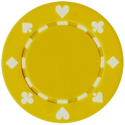 50 Clay Composite Suited 11.5-Gram Poker Chips (YELLOW)