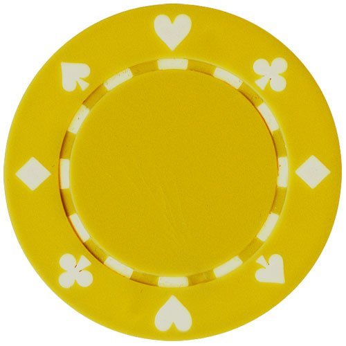 50 Clay Composite Suited 11.5-Gram Poker Chips (YELLOW)