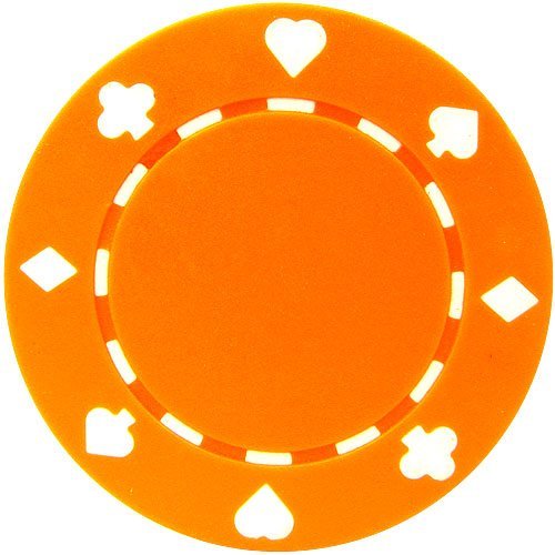 50 Clay Composite Suited 11.5-Gram Poker Chips (ORANGE)