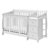 Storkcraft Portofino 5-in-1 Convertible Crib & Changer (White)  GREENGUARD Gold Certified, Fits Standard Crib Mattress, Converts to Toddler Bed and Full Bed, 4 Adjustable Mattress Heights view 1