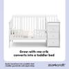 Storkcraft Portofino 5-in-1 Convertible Crib & Changer (White)  GREENGUARD Gold Certified, Fits Standard Crib Mattress, Converts to Toddler Bed and Full Bed, 4 Adjustable Mattress Heights view 4