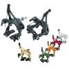 DIXNA CNC Dual Pip Brake Front Only OR Orange view 1