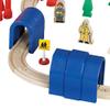 Maxim Enterprise, inc. Giant 60 pc Wooden Train Set - Complete Toy Railway w/Tracks, Engine, Cars, Bridges, Stations, People, Signs. Genuine Hardwood, Compatible with All Major Brand Accessories view 4