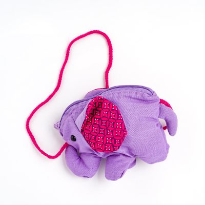 Little Kids Cute Elephant Purse - Purple (Age 3-6 Yr)