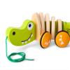 Hape Wooden Walk-A-Long Croc for Babies| Pull & Pull Walking Toy for Toddlers 12 Months and Up view 2