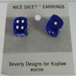 10mm Blue Transparent Earring