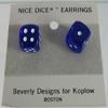 10mm Blue Transparent Earring view 1