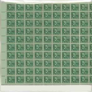 James A Garfield Sheet of 100 x 20 Cent US Postage Stamps NEW Scot 825