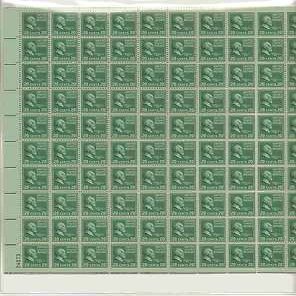 James A Garfield Sheet of 100 x 20 Cent US Postage Stamps NEW Scot 825