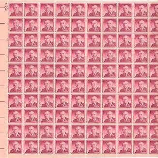 Woodrow Wilson Sheet of 100 x 7 Cent US Postage Stamps NEW