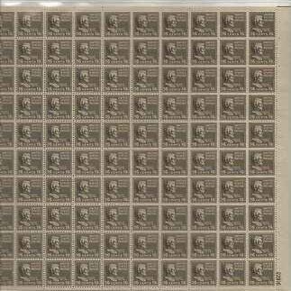 Abraham Lincoln Sheet of 100 x 16 Cent US Postage Stamps NEW Scot 821