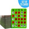 Regal Bingo Bulk Bingo Cards with Sliding Windows - Reusable Large Print Bingo Game Cards for Adults Large Group - 25 Pack, Green view 3