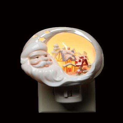 3.75" Santa Watching Over House Christmas Themed Plug-in Night Light
