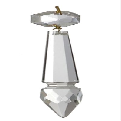 B&P Lamp 3 Inch (76mm) fine Quality Notched U-Drop Crystal Chandelier Light Replacement Pendant Prism