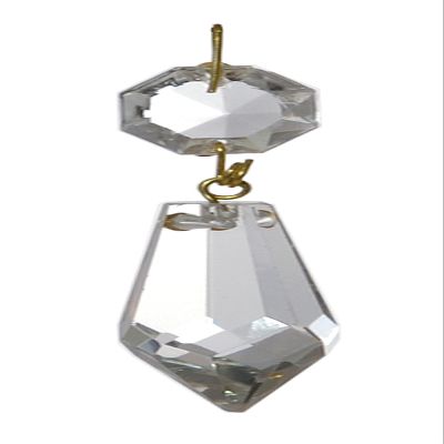 B&P Lamp 1 1/2 Inch (38mm) Plug Drop Crystal Chandelier Light Replacement Pendant Prism