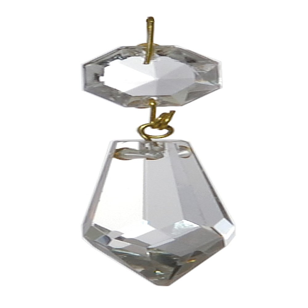B&P Lamp 1 1/2 Inch (38mm) Plug Drop Crystal Chandelier Light Replacement Pendant Prism