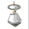 B&P Lamp 1 1/2 Inch (38mm) Plug Drop Crystal Chandelier Light Replacement Pendant Prism view 1