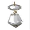 B&P Lamp 1 1/2 Inch (38mm) Plug Drop Crystal Chandelier Light Replacement Pendant Prism view 2