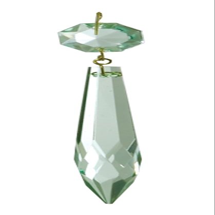 B&P Lamp Light Green U-Drop Crystal Chandelier Light Replacement Pendant Prism