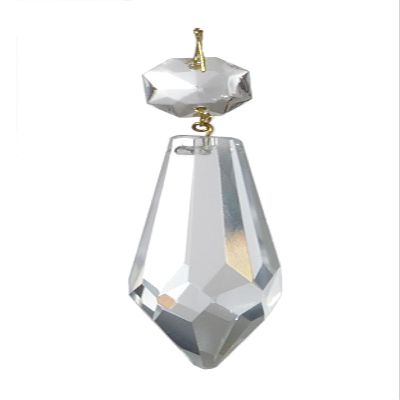 B&P Lamp 2 1/2 (63mm) Plug Drop Crystal Chandelier Light Replacement Pendant Prism