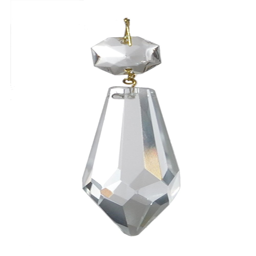 B&P Lamp 2 1/2 (63mm) Plug Drop Crystal Chandelier Light Replacement Pendant Prism