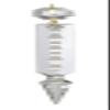 B&P Lamp BrilliantCut 3" Inch (76MM) Prism, Spear Cut, Crystal, Brass Pin view 1