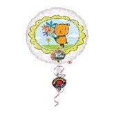 32" Recordable Bear with Flowers Balloon