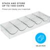 Brybelly Clear Acrylic Poker Chip Tray | for Standard Size Chips & Clay Chips | Each Tray Holds 100 Chips | 10 Trays - No Lids view 2