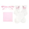 Hip Hop 50's Shop 1950s Girls 4 Piece Poodle Skirt Costume Outfit for Kids with Accessories (glasses, socks, scarf) (Child Large Light Pink) view 4