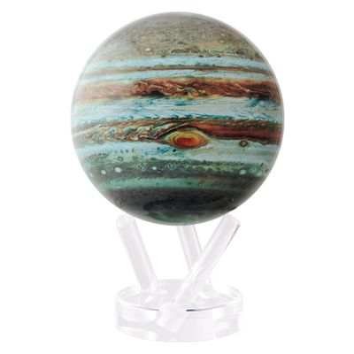 MOVA Jupiter Globe 4.5 Solar-Powered Rotating Planet Display for Desk or Shelf | No Batteries or Wires | Floating-Style Space Decor