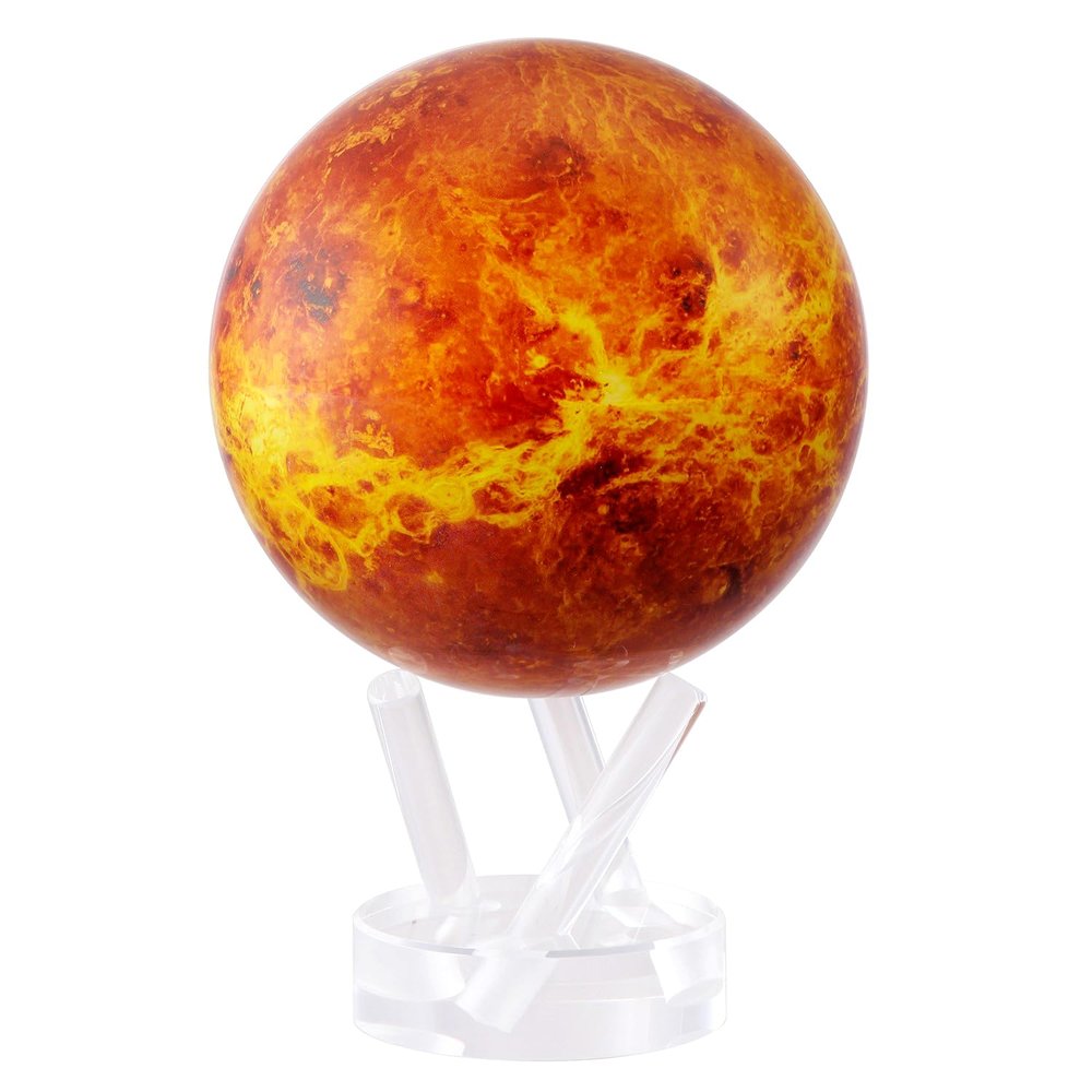 MOVA Globe Venus 4.5 | Solar Powered Rotating Planet Model for Decor or STEM Learning | Based on NASA Imagery