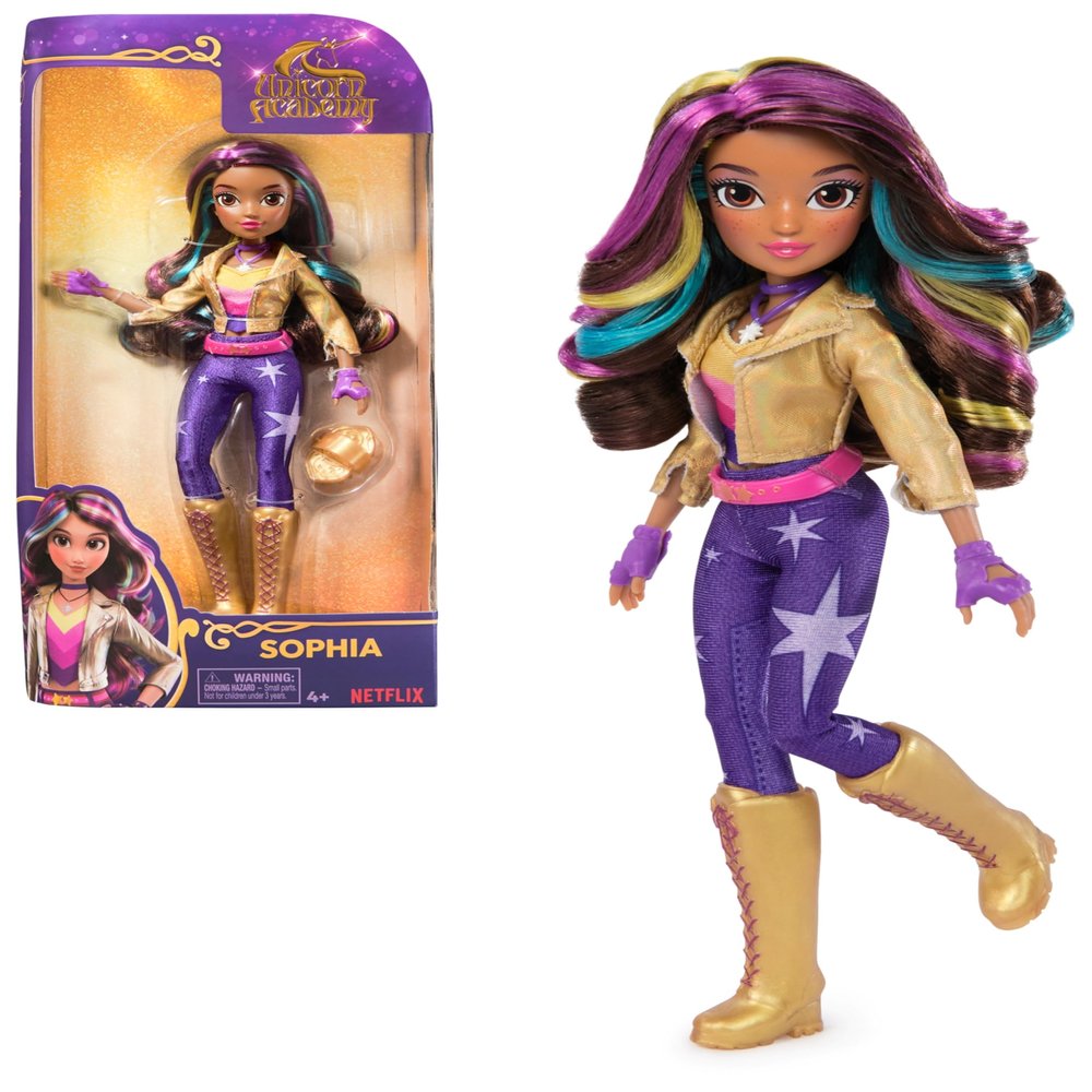 Unicorn Academy, Sophia Doll with 6 Accessories, 9.5, Dolls & Unicorn Toys, Gifts & Stocking Stuffers for Girls Ages 4 and up