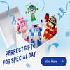 Robocar POLI 4" Transforming Robot Amber  Emergency Vehicle Action Figures | Rescue Team Playset Gift for Boys & Girls Ages 15 view 2