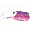 Amscan Sparkling Princess Rubber Bracelet Birthday Party Accessory Favors (4 Pack), 2 1/2" x 7/16", Pink view 1