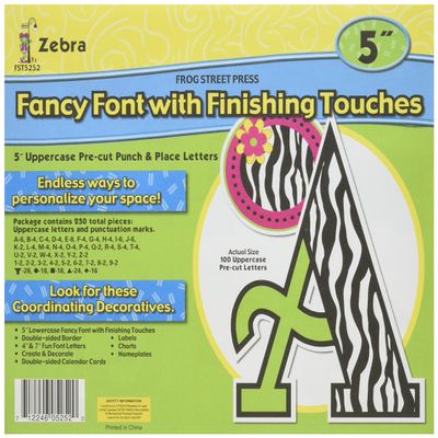 Teacher Created Resources Zebra 5-Inch Uppercase Fancy Font Letters