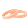 50 Pack Peach Awareness Silicone Bracelets - Peach Rubber Wristbands for Endometrial Cancer & Uterine Cancer Awareness view 1