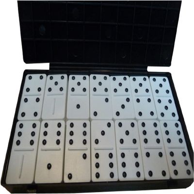 The Braille Superstore Tactile Sturdy Double-Six Dominoes Game for The Blind and Visually Impaired, Plastic (with Raised Dots) for Adults, Teens, and Children and Blind in Mind