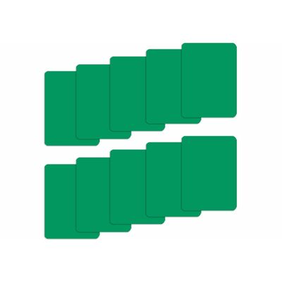 Brybelly Set of 10 Green Plastic Poker Size Cut Cards