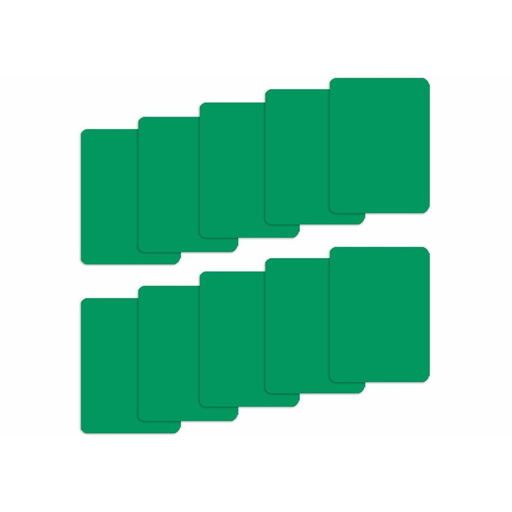 Brybelly Set of 10 Green Plastic Poker Size Cut Cards