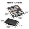 Mainstreet Classics by GLD Products Pennsylvania Ave Backgammon Board Game Set , Black/White/Wood/Gry, 16 - 20 inches view 4