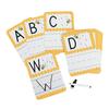 Fun Express Busy Bee Dry Erase Alphabet Cards for Kids 5" x 7" - Educational Write & Wipe Letter Cards for Learning Activities and Fun - 27 Pieces view 1