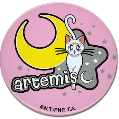 Great Eastern Entertainment Sailor Moon Artemis Button, 1.25"